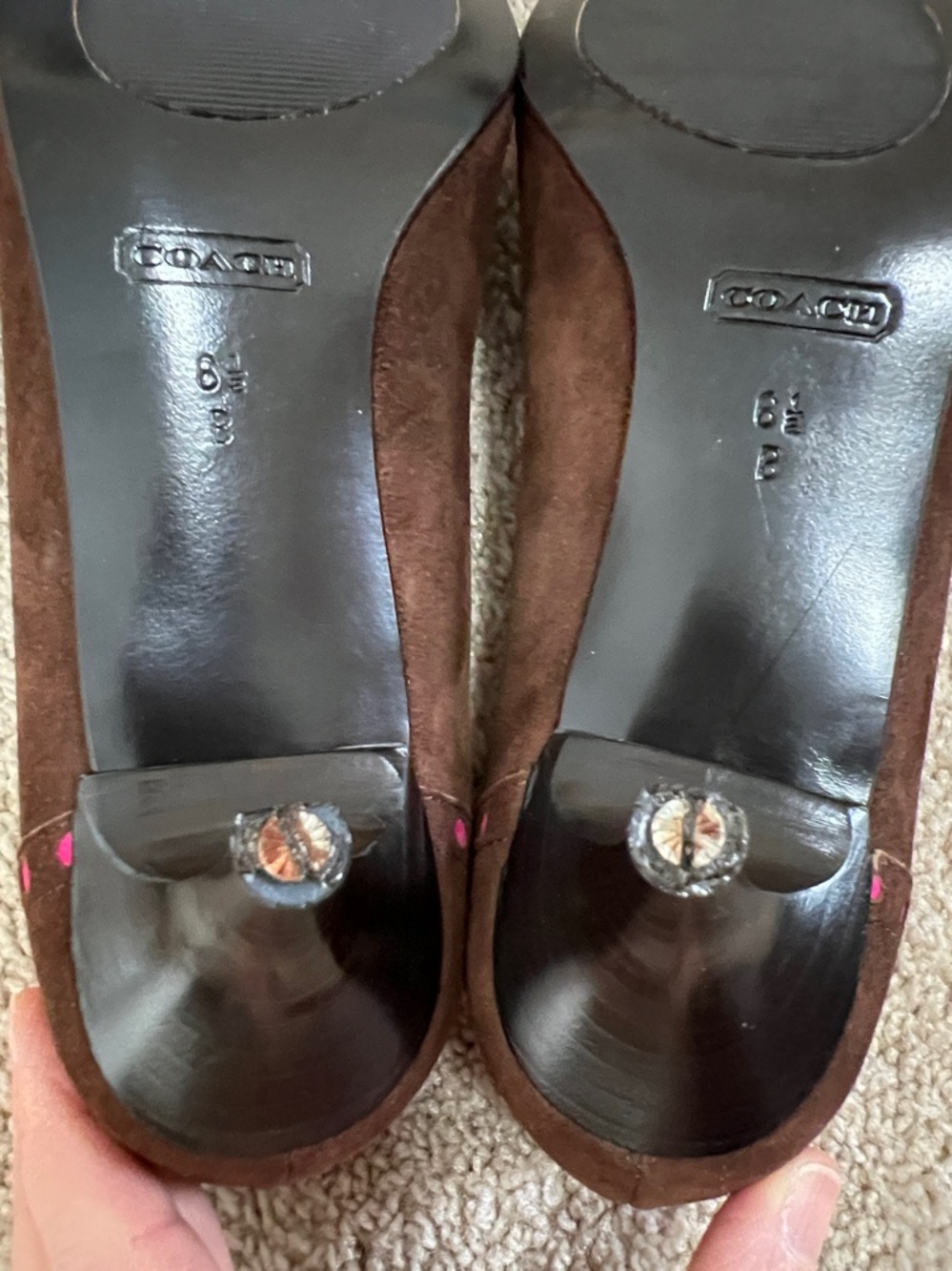 Coach Jude Kenia w Fushia Suede 6.5. Made in Italy - Picture 10 of 11